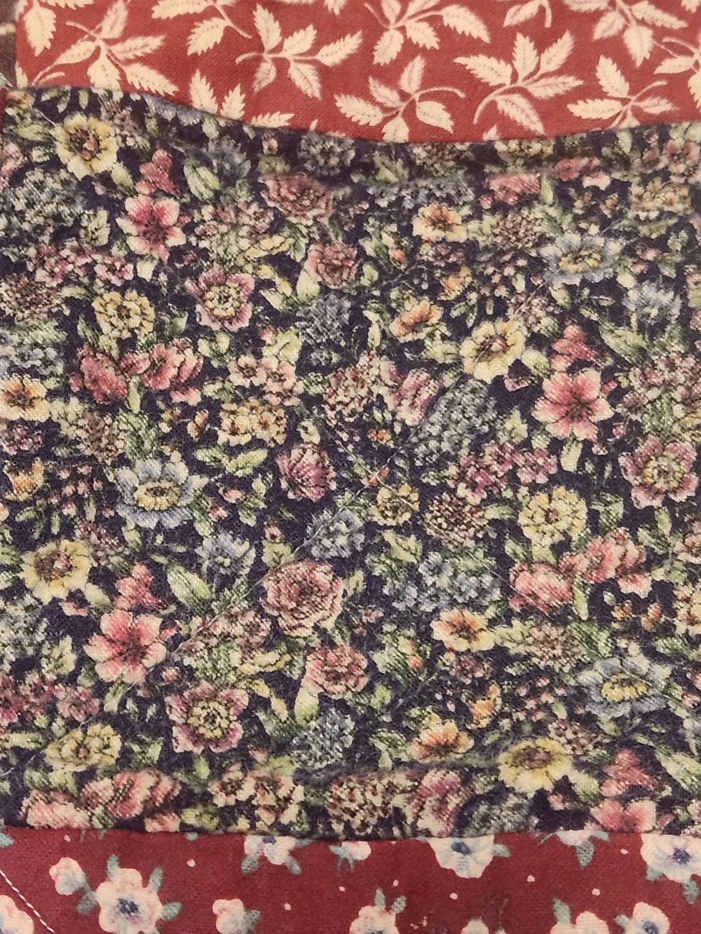 Reversible Patchwork Rag Quilt Throw Blanket 61